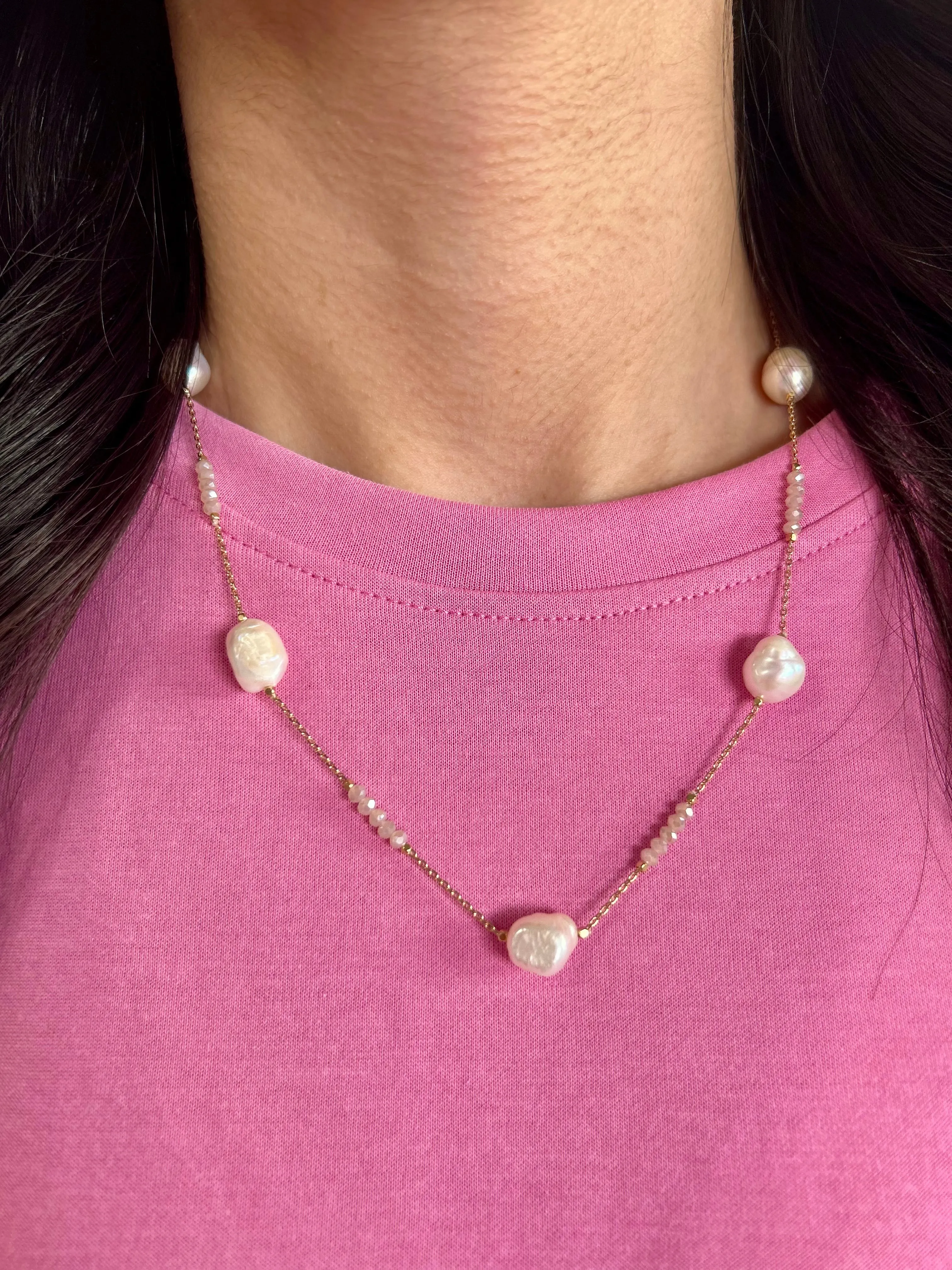 DAMON PINK NECKLACE