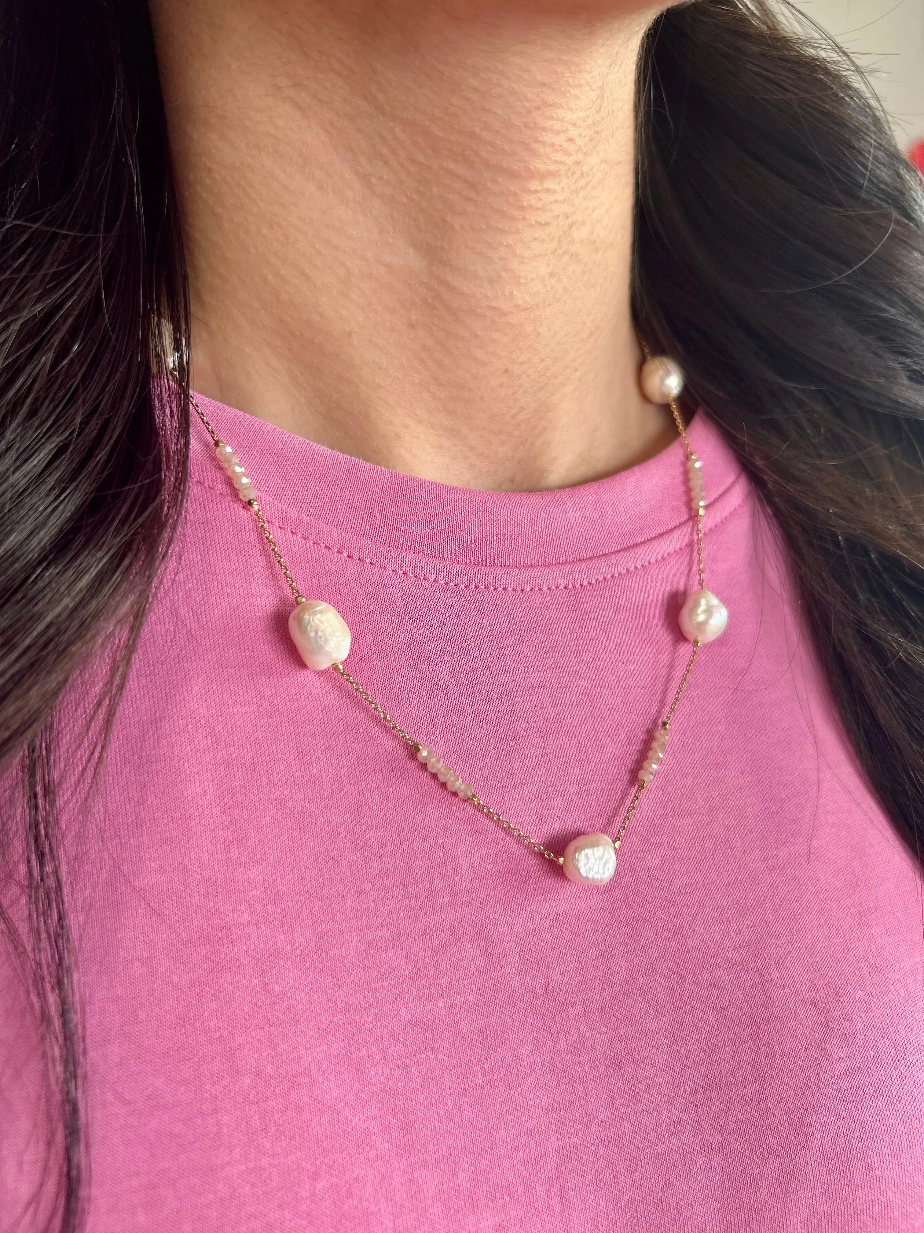 DAMON PINK NECKLACE