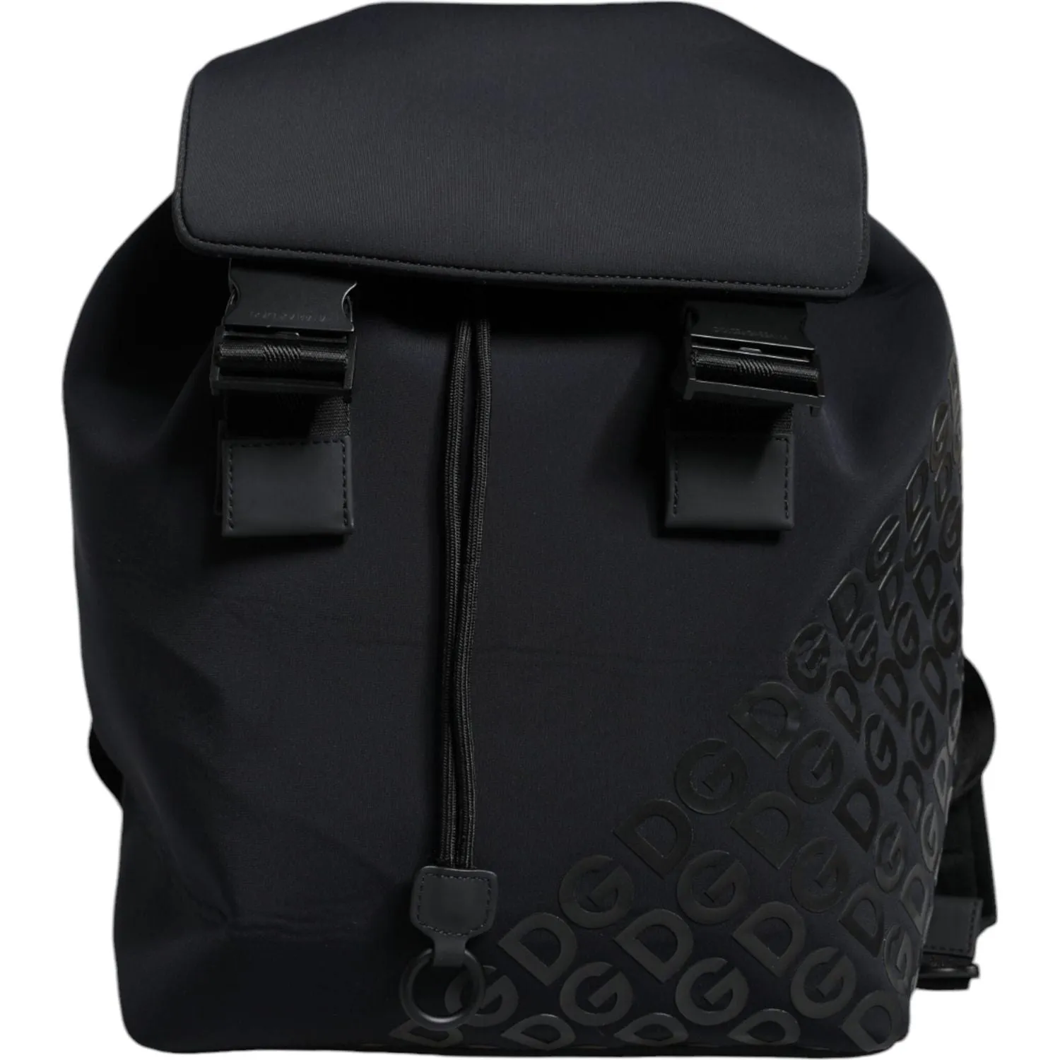 Dolce & Gabbana Black DG Mania Neoprene Travel Back Pack Bag