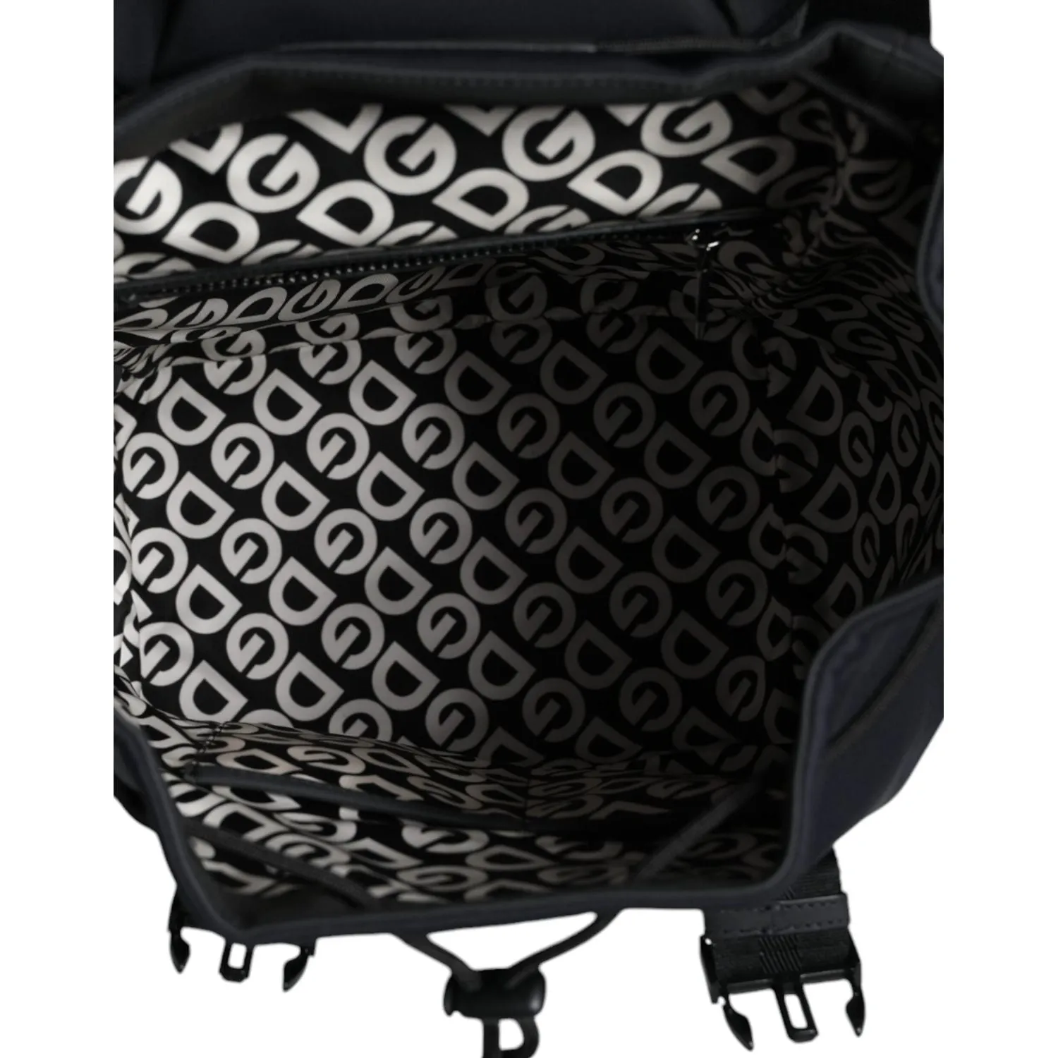 Dolce & Gabbana Black DG Mania Neoprene Travel Back Pack Bag