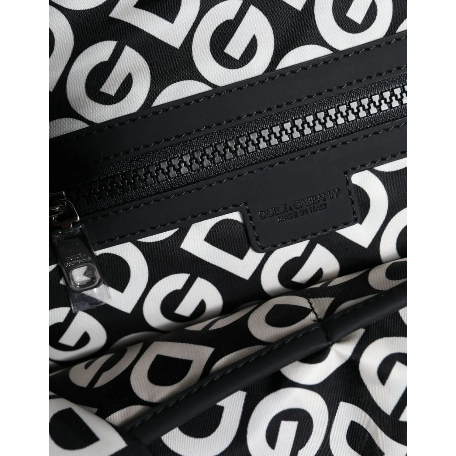 Dolce & Gabbana Black DG Mania Neoprene Travel Back Pack Bag