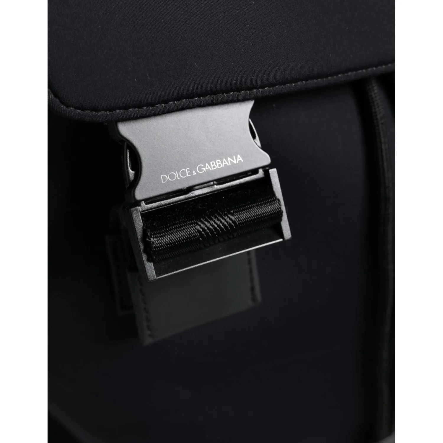 Dolce & Gabbana Black DG Mania Neoprene Travel Back Pack Bag