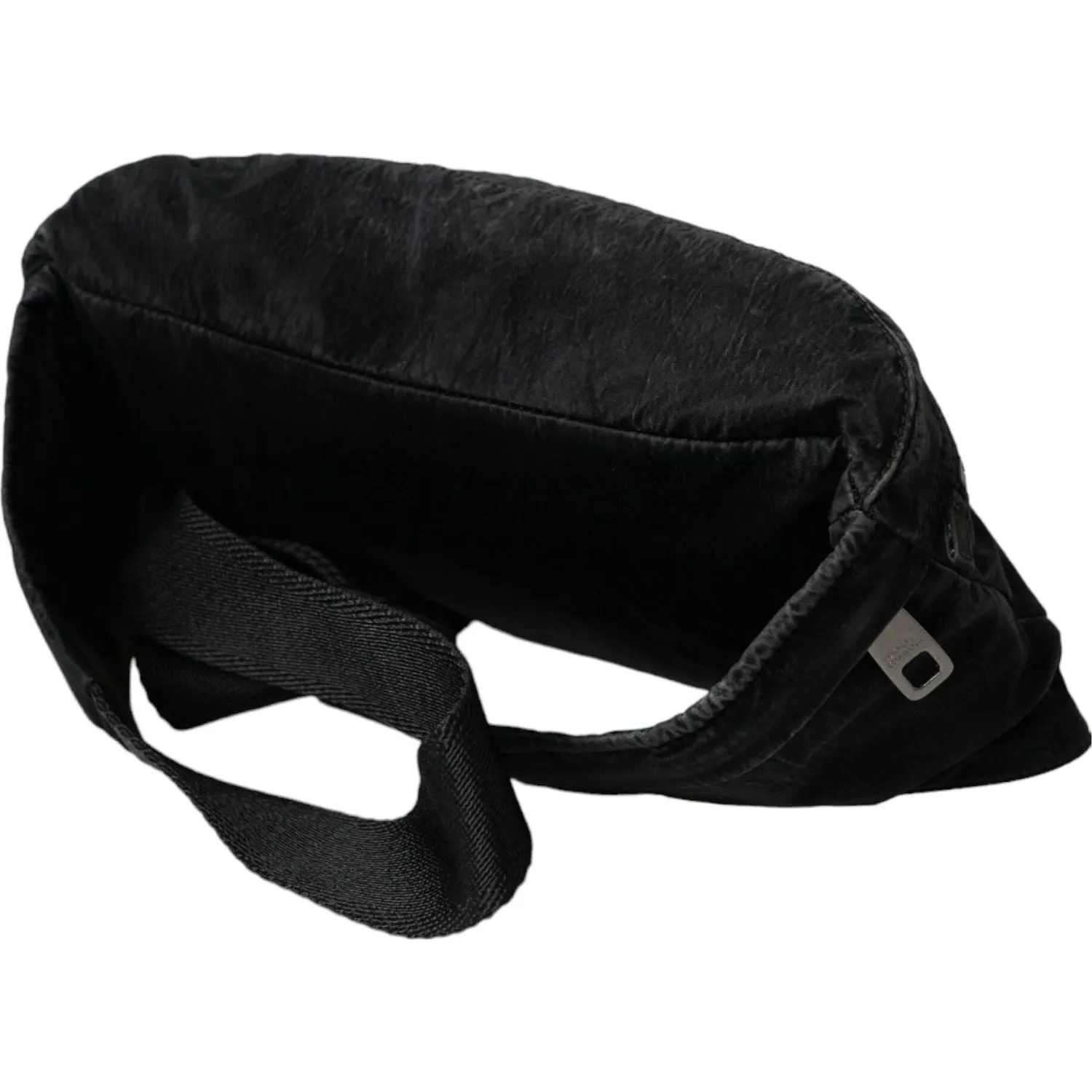 Dolce & Gabbana Black Nylon Logo Plaque Belt Waist Fanny Pack Bag