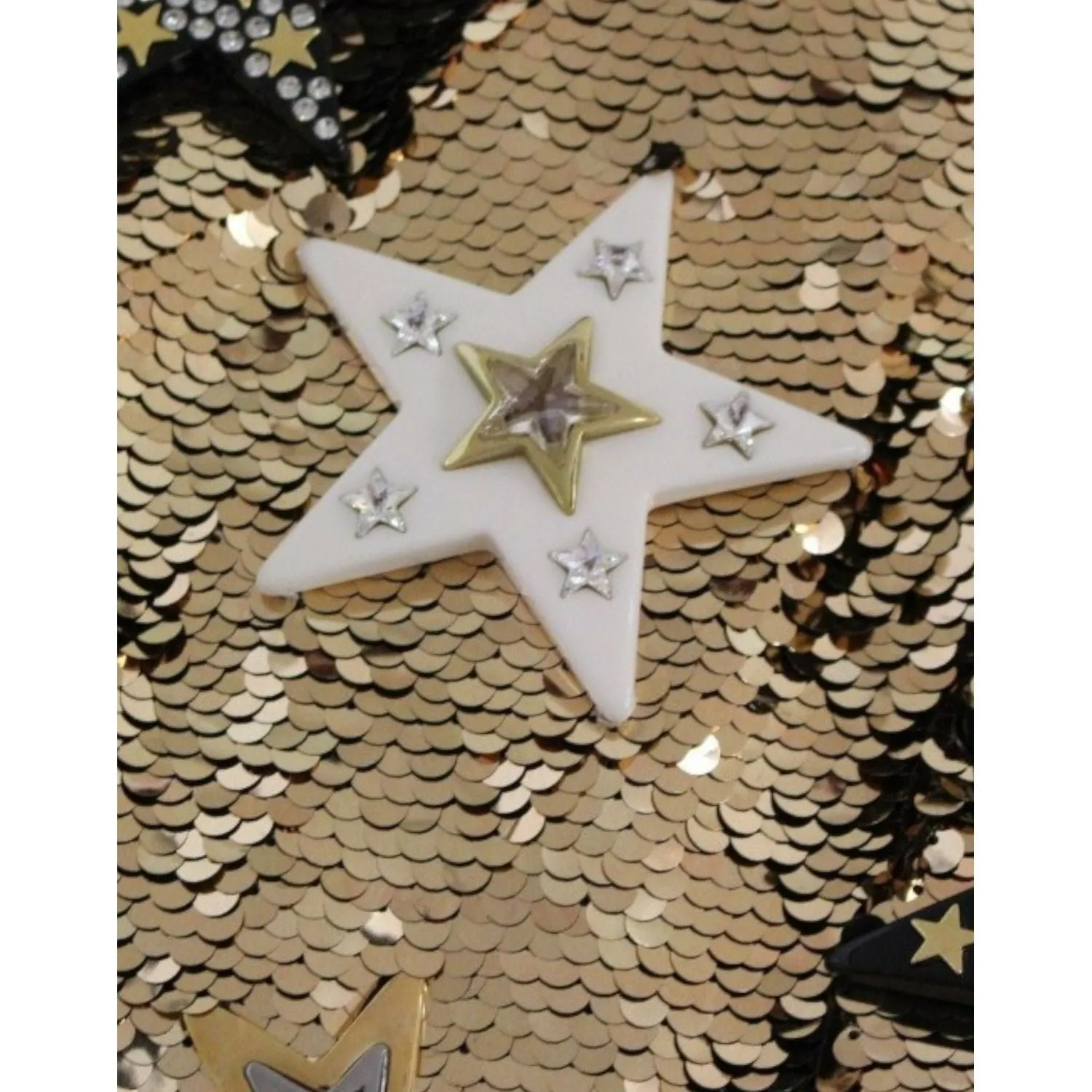 Dolce & Gabbana Exquisite Gold Sequined Star Sheath Dress