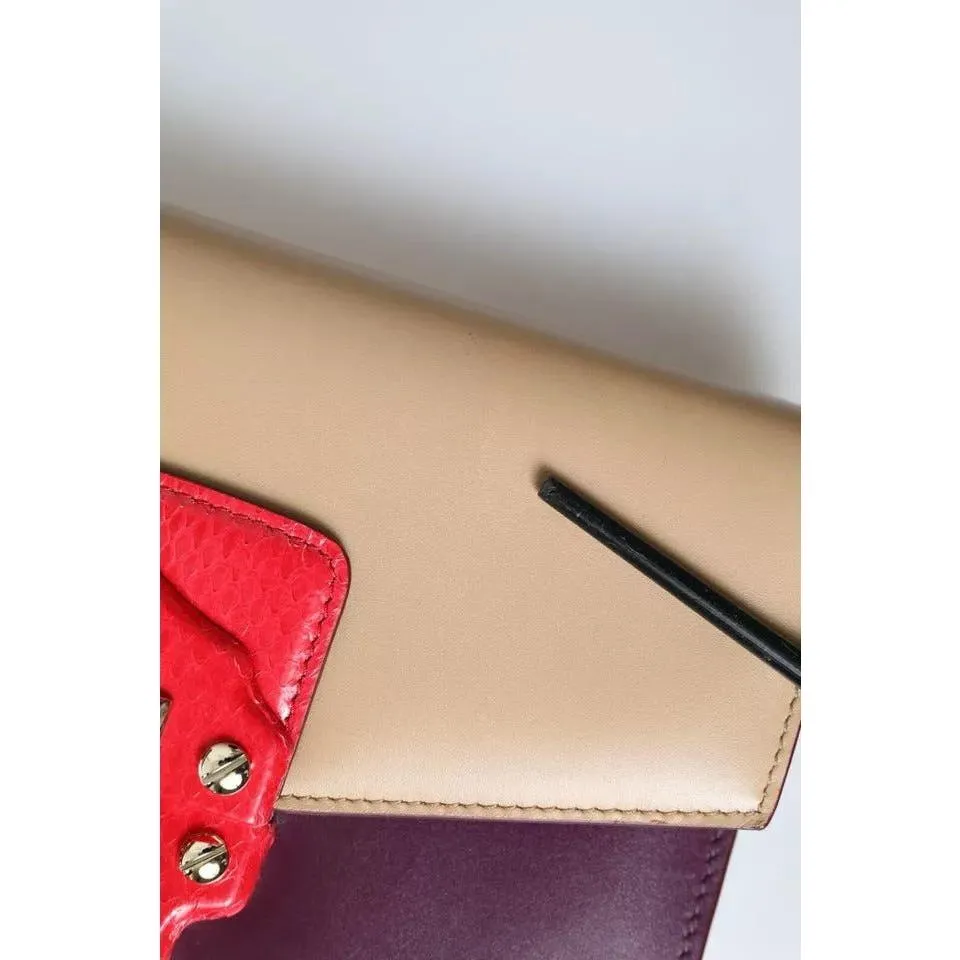 Dolce & Gabbana Multicolor Lucia Brushed Leather Crossbody Shoulder Bag