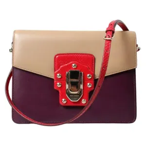 Dolce & Gabbana Multicolor Lucia Brushed Leather Crossbody Shoulder Bag