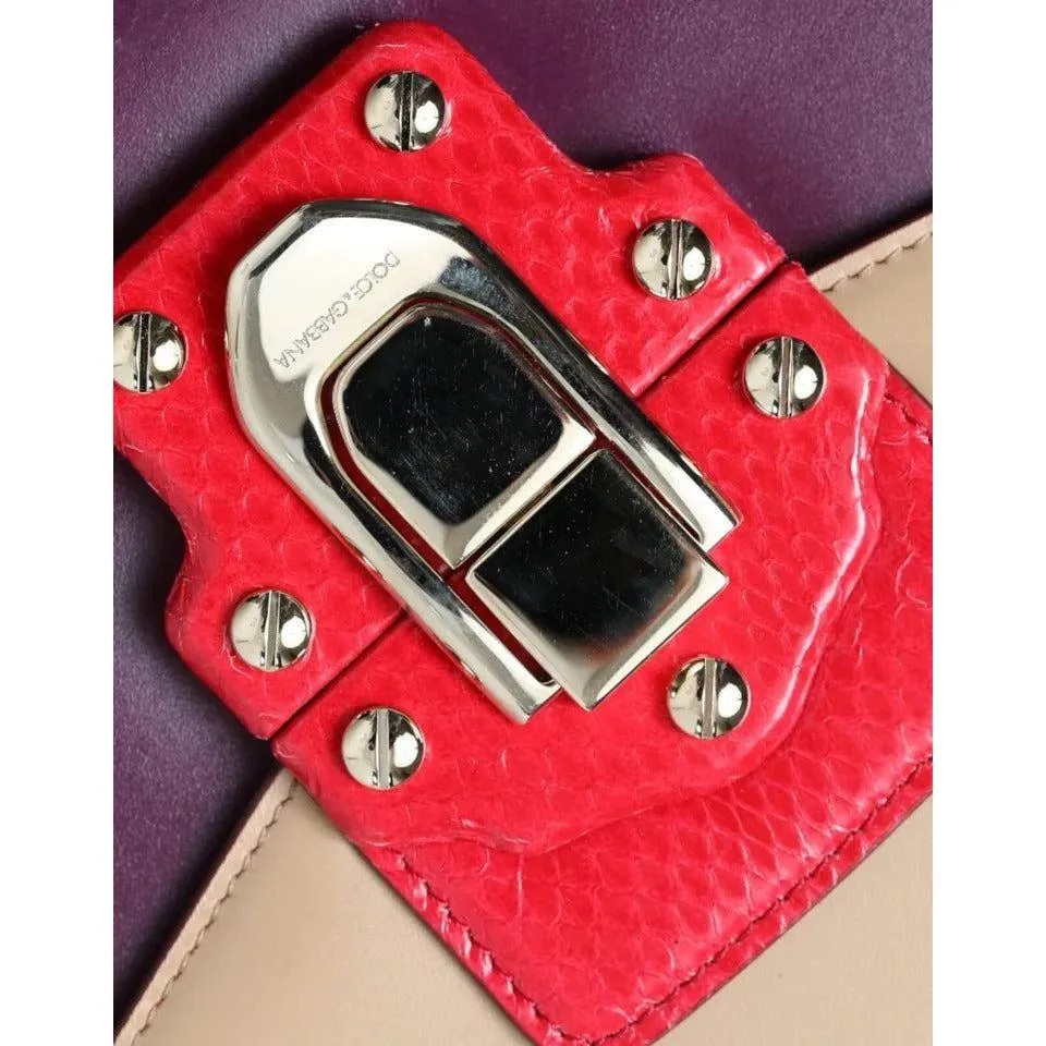 Dolce & Gabbana Multicolor Lucia Brushed Leather Crossbody Shoulder Bag