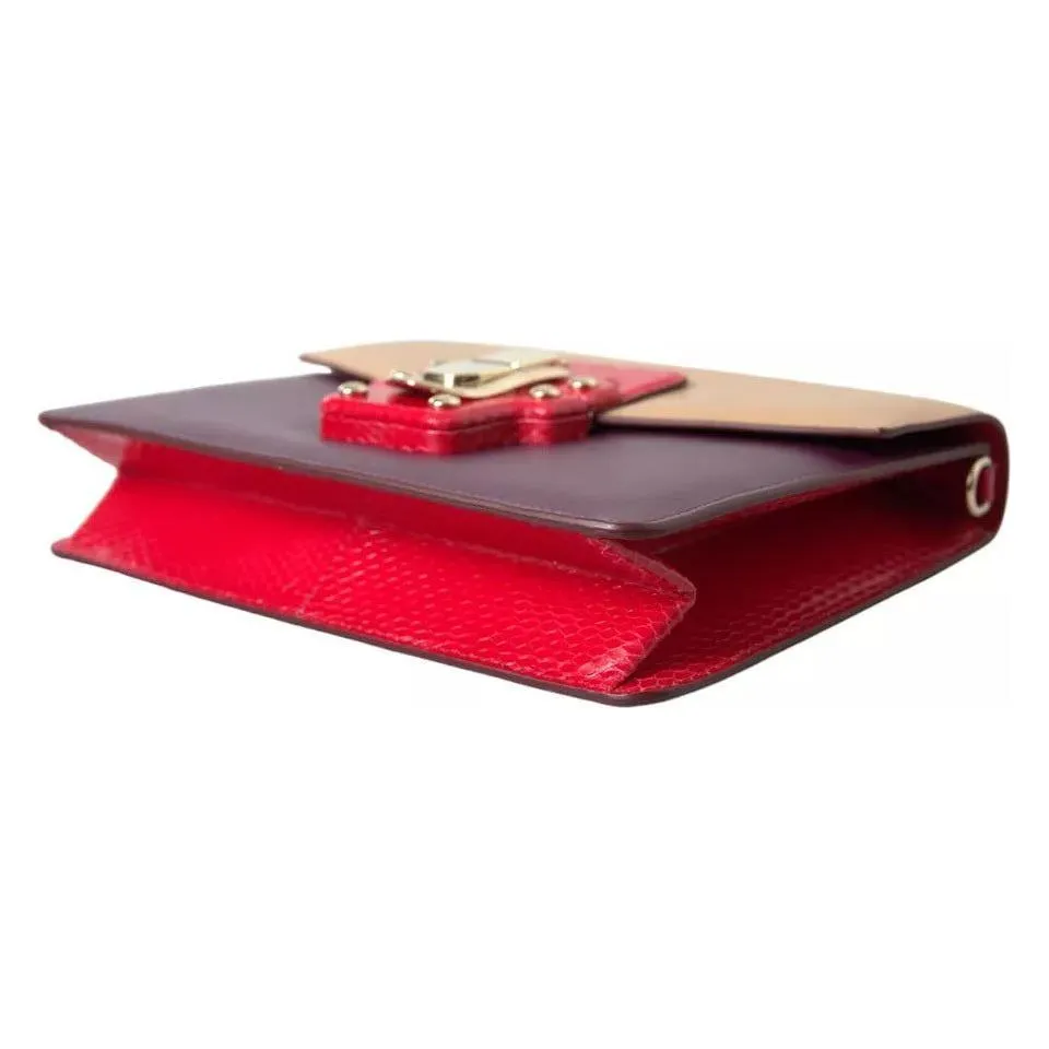 Dolce & Gabbana Multicolor Lucia Brushed Leather Crossbody Shoulder Bag