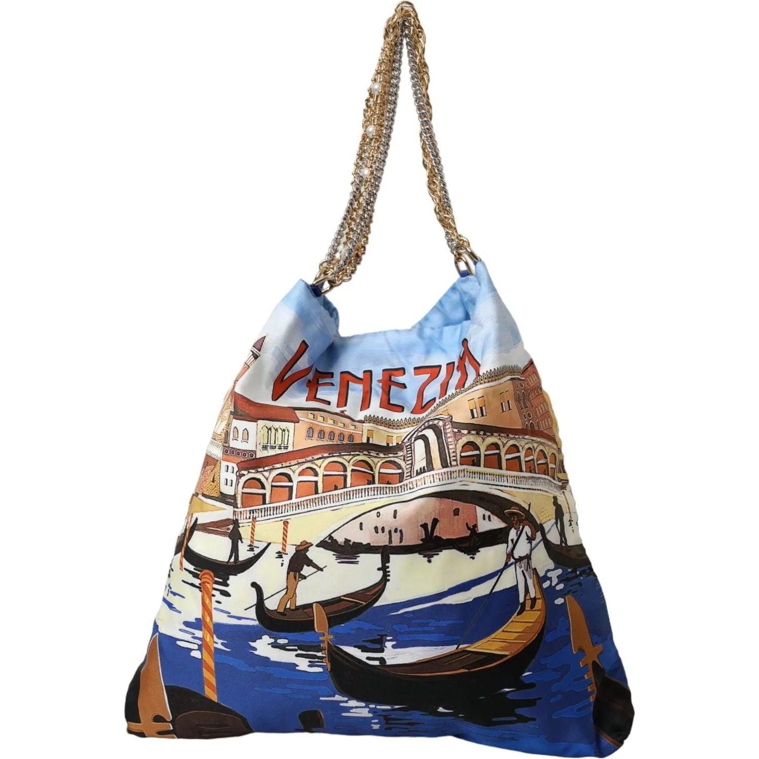 Dolce & Gabbana Multicolor Venezia Canvas Women Shopping Tote Bag