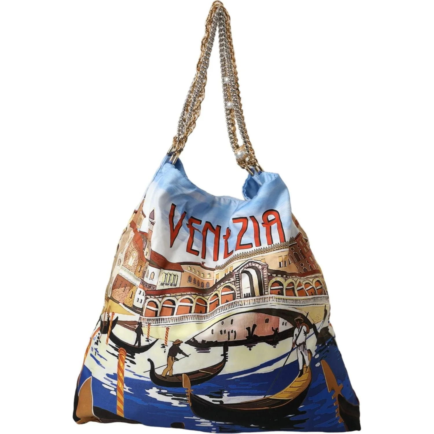 Dolce & Gabbana Multicolor Venezia Canvas Women Shopping Tote Bag