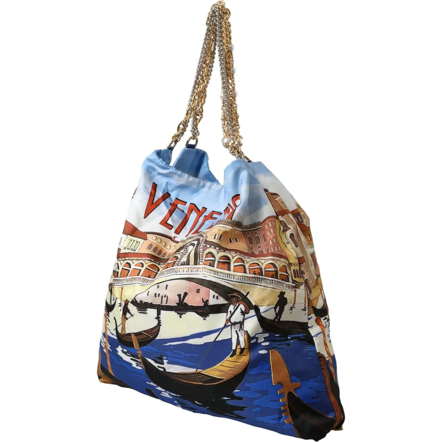Dolce & Gabbana Multicolor Venezia Canvas Women Shopping Tote Bag