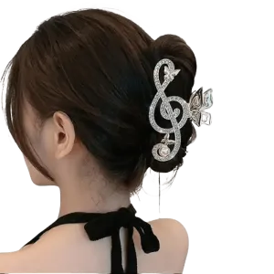 Fancy Hair Clip Unique Music Note G Clef Large Claw Hair Clip