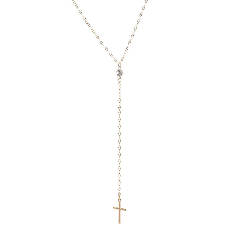 Fashion Personality Simple Item Ornaments Retro Cross Diamonds
