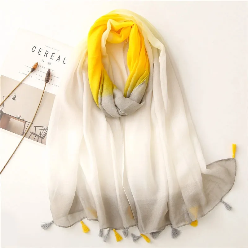 Fashion Scarf Leopard Printing Tassel Travel Sunscreen Beach Towel Shawl