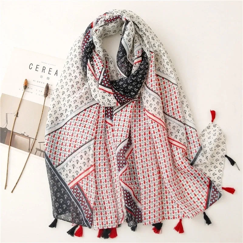 Fashion Scarf Leopard Printing Tassel Travel Sunscreen Beach Towel Shawl