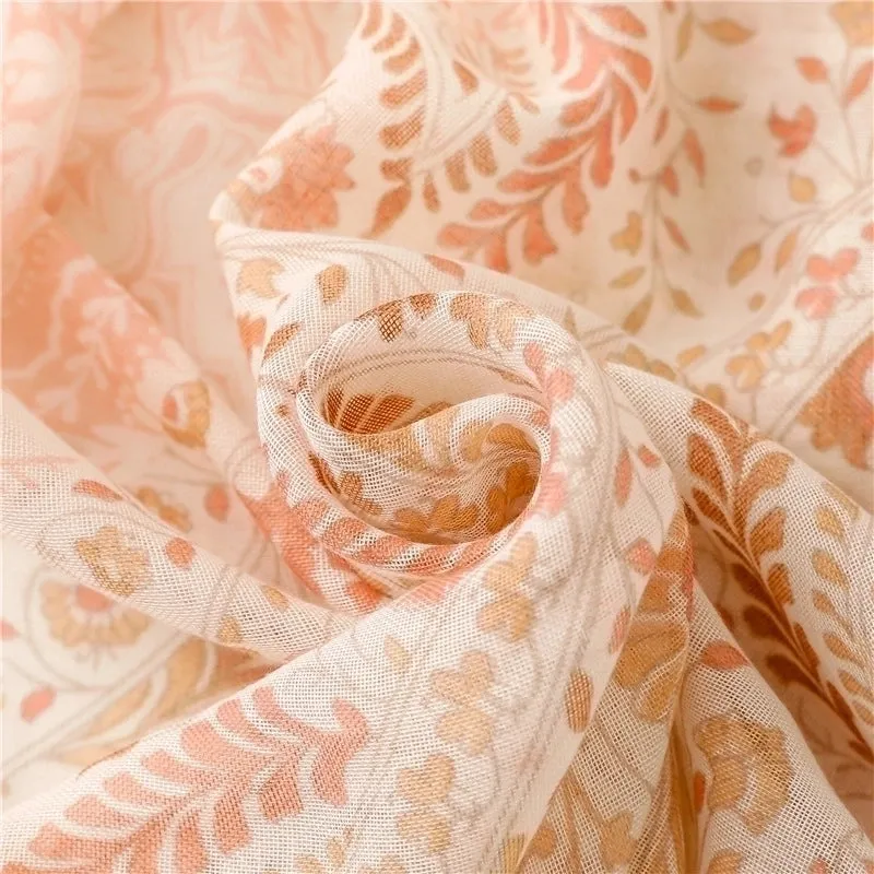 Fashion Scarf Orange Wheat Ear Tassel Travel Beach Towel Shawl
