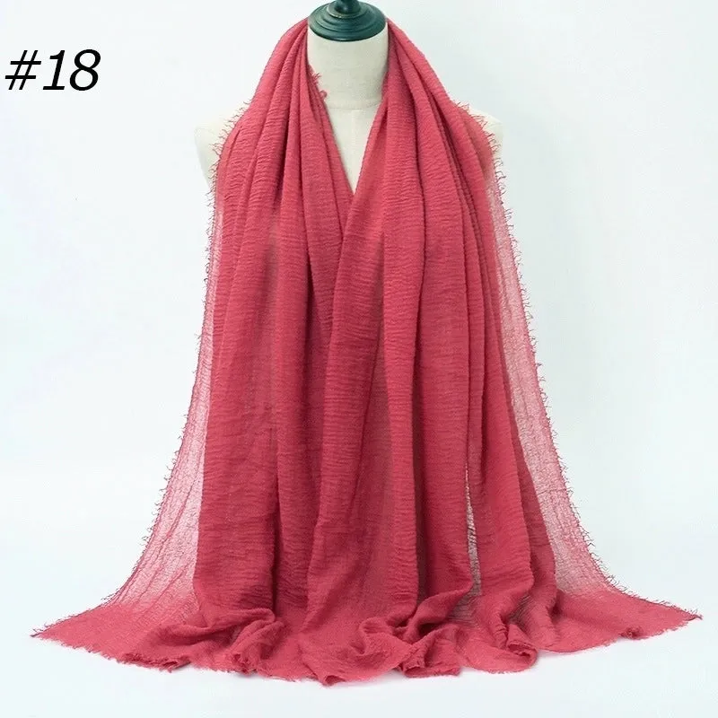 Fashion Solid Color Cotton Pashmina Scarves