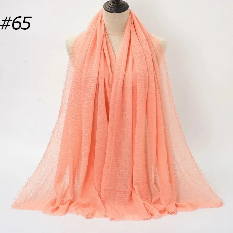 Fashion Solid Color Cotton Pashmina Scarves