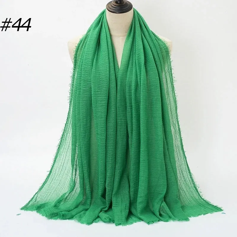 Fashion Solid Color Cotton Pashmina Scarves