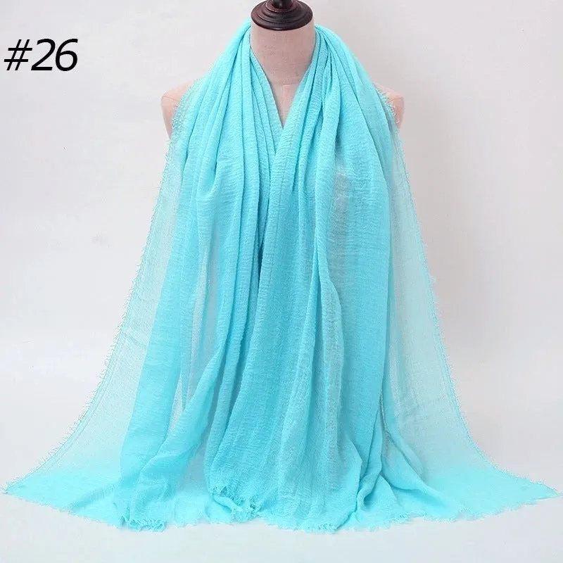 Fashion Solid Color Cotton Pashmina Scarves