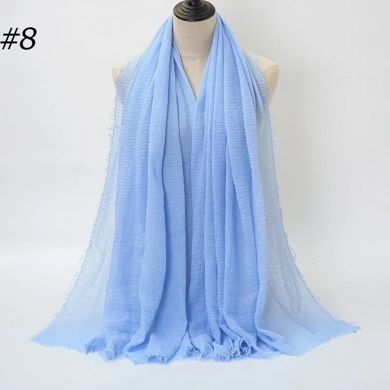 Fashion Solid Color Cotton Pashmina Scarves