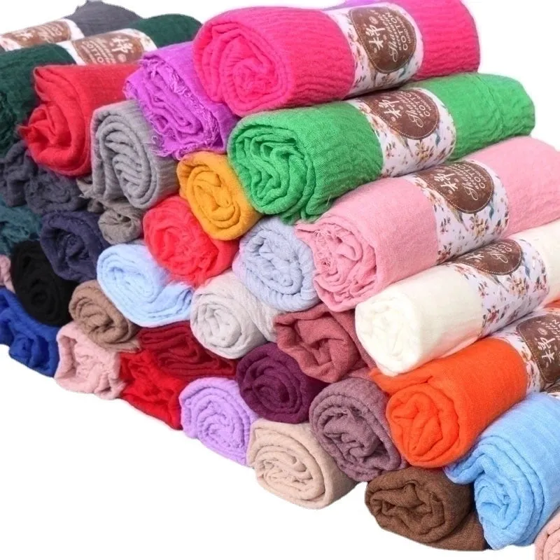 Fashion Solid Color Cotton Pashmina Scarves
