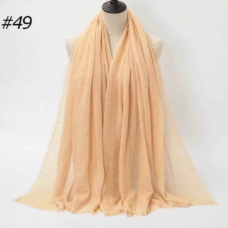 Fashion Solid Color Cotton Pashmina Scarves