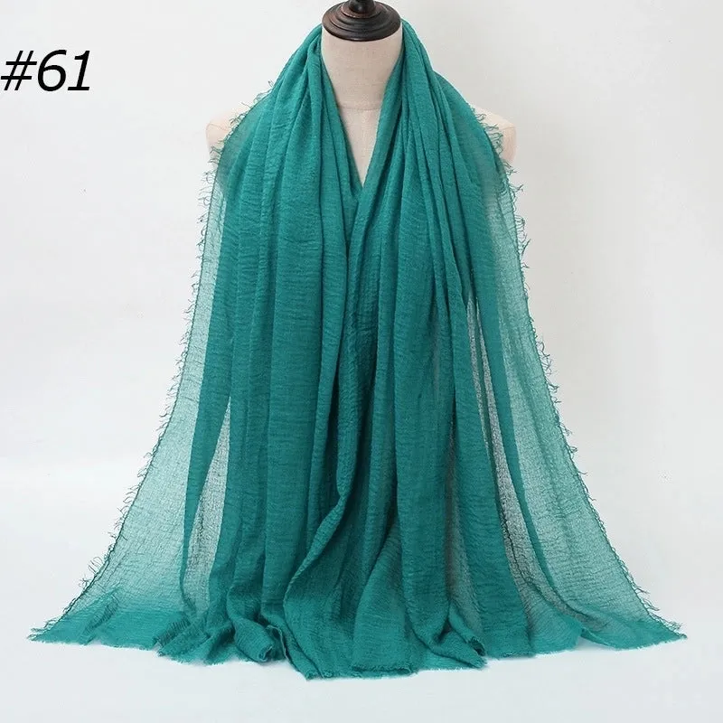 Fashion Solid Color Cotton Pashmina Scarves