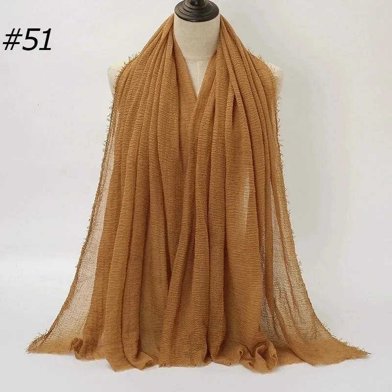 Fashion Solid Color Cotton Pashmina Scarves