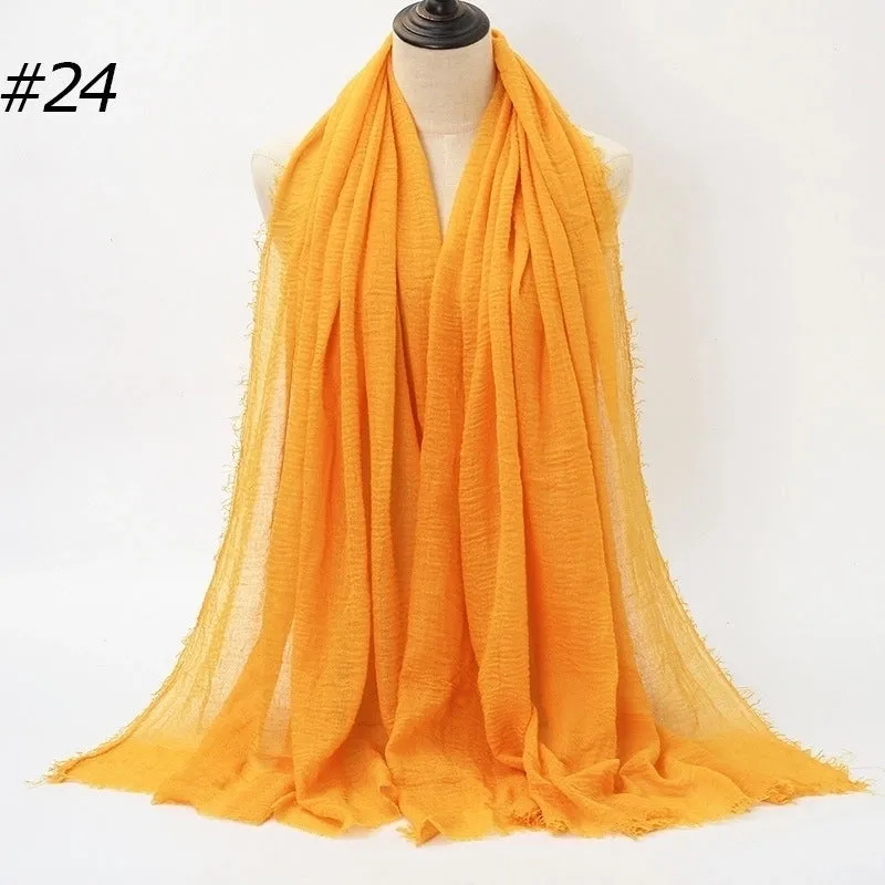 Fashion Solid Color Cotton Pashmina Scarves