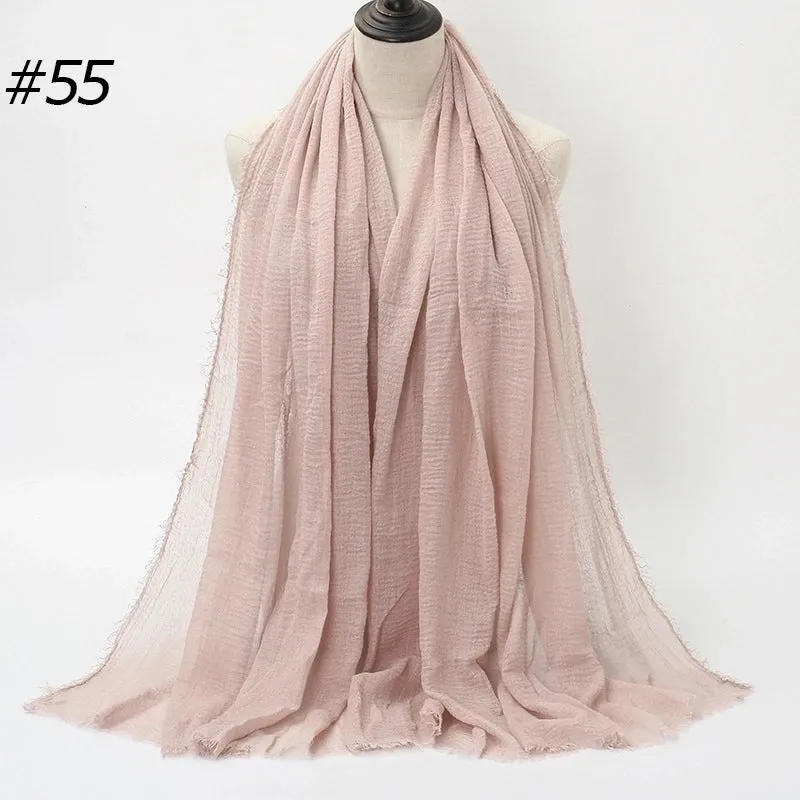 Fashion Solid Color Cotton Pashmina Scarves