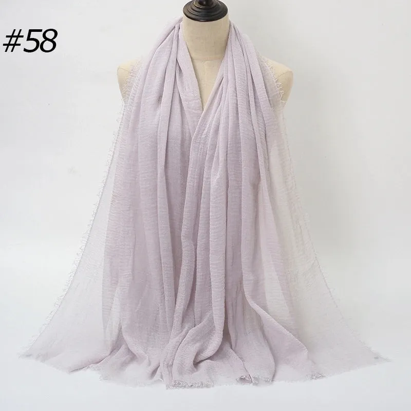 Fashion Solid Color Cotton Pashmina Scarves