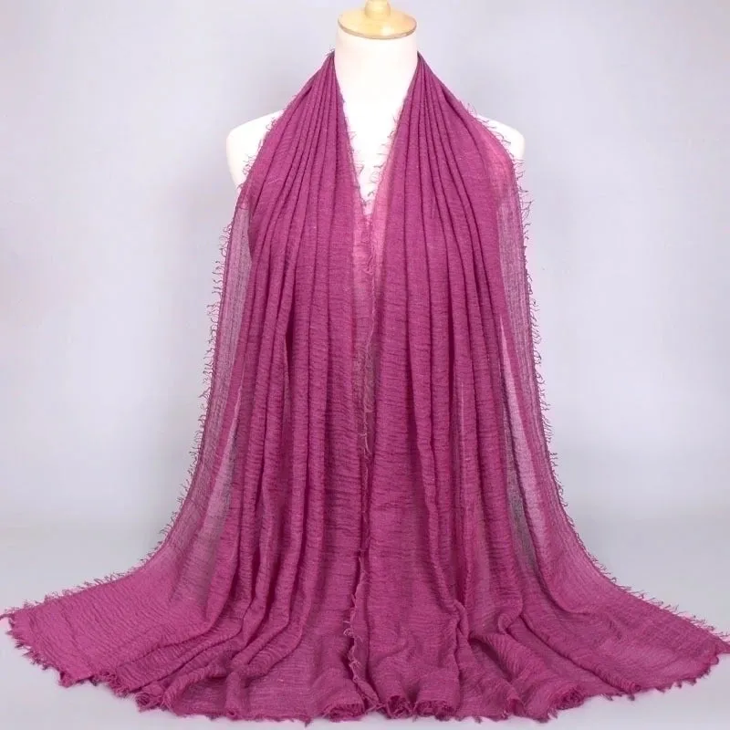 Fashion Solid Color Cotton Pashmina Scarves