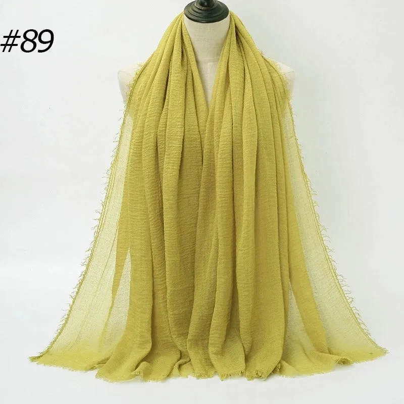 Fashion Solid Color Cotton Pashmina Scarves