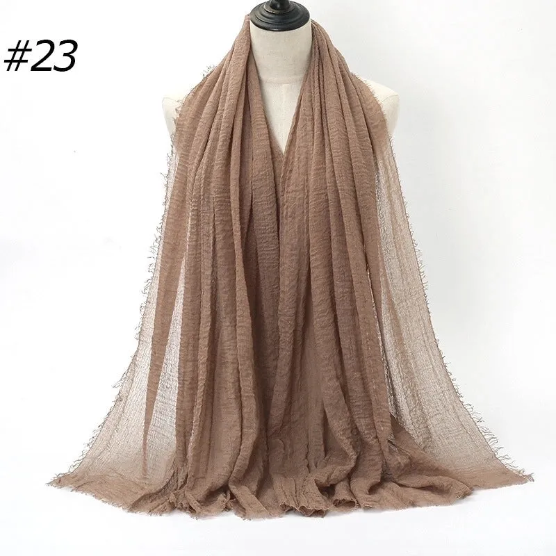 Fashion Solid Color Cotton Pashmina Scarves