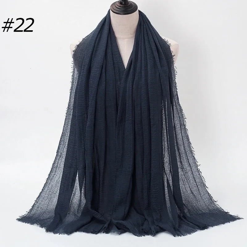 Fashion Solid Color Cotton Pashmina Scarves