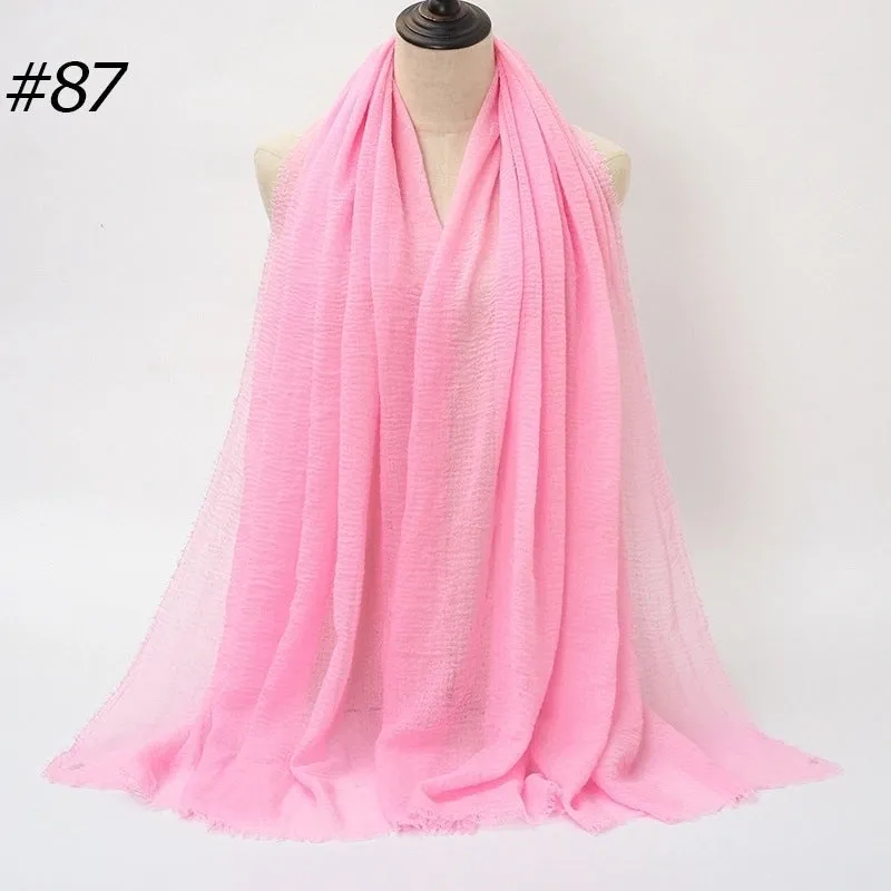 Fashion Solid Color Cotton Pashmina Scarves