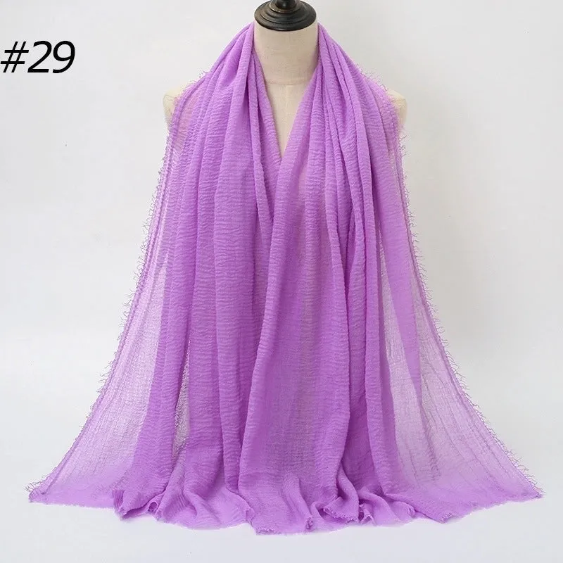 Fashion Solid Color Cotton Pashmina Scarves