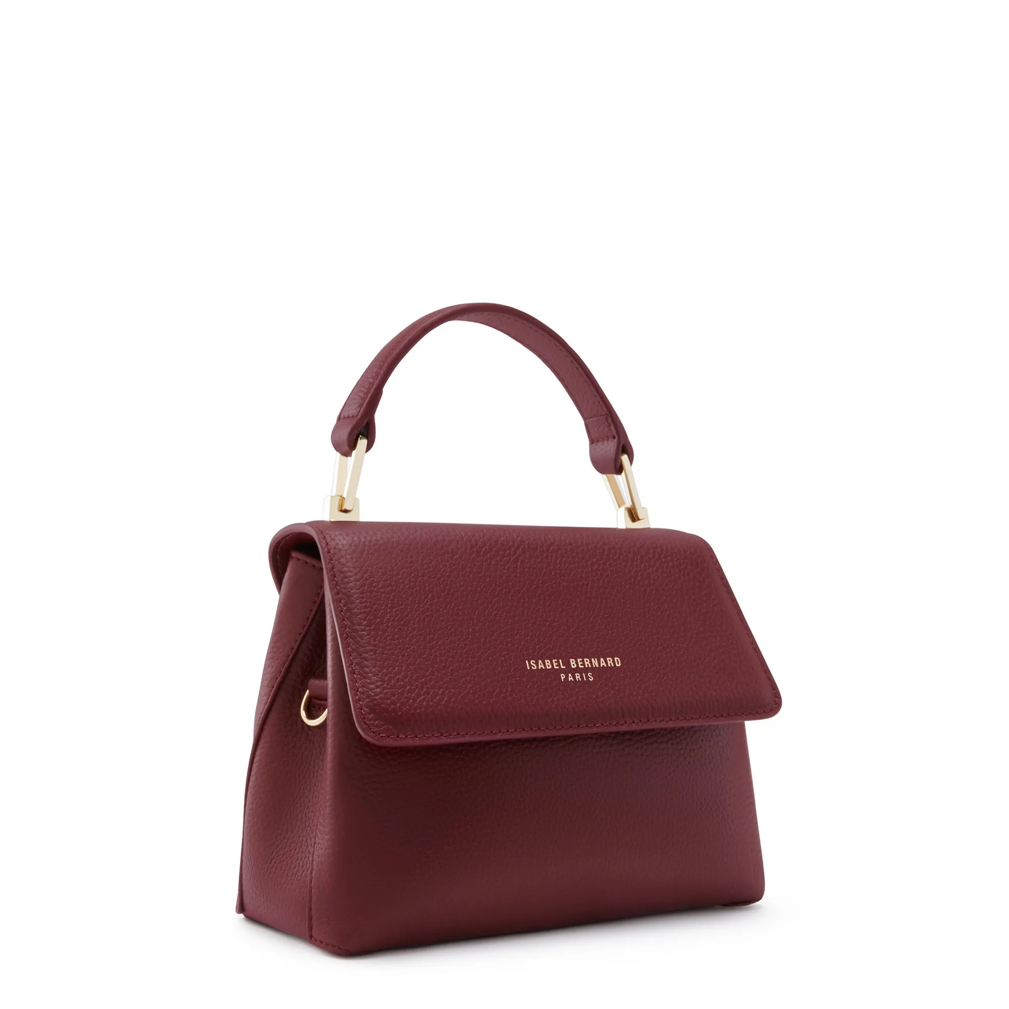 Femme Forte Heline bordeaux red calfskin leather handbag
