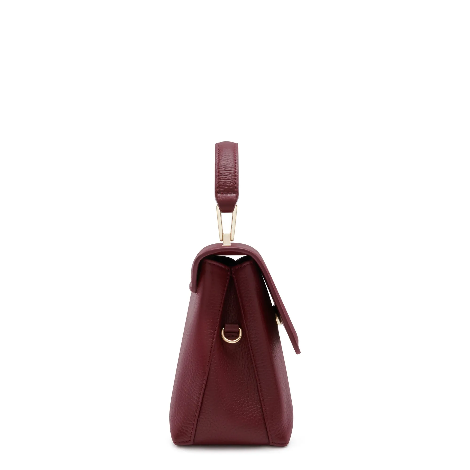 Femme Forte Heline bordeaux red calfskin leather handbag