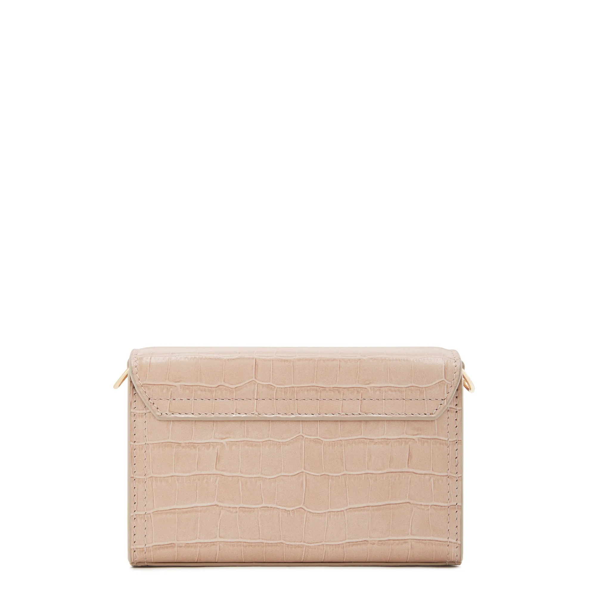 Femme Forte Kim croco beige calfskin leather crossbody bag