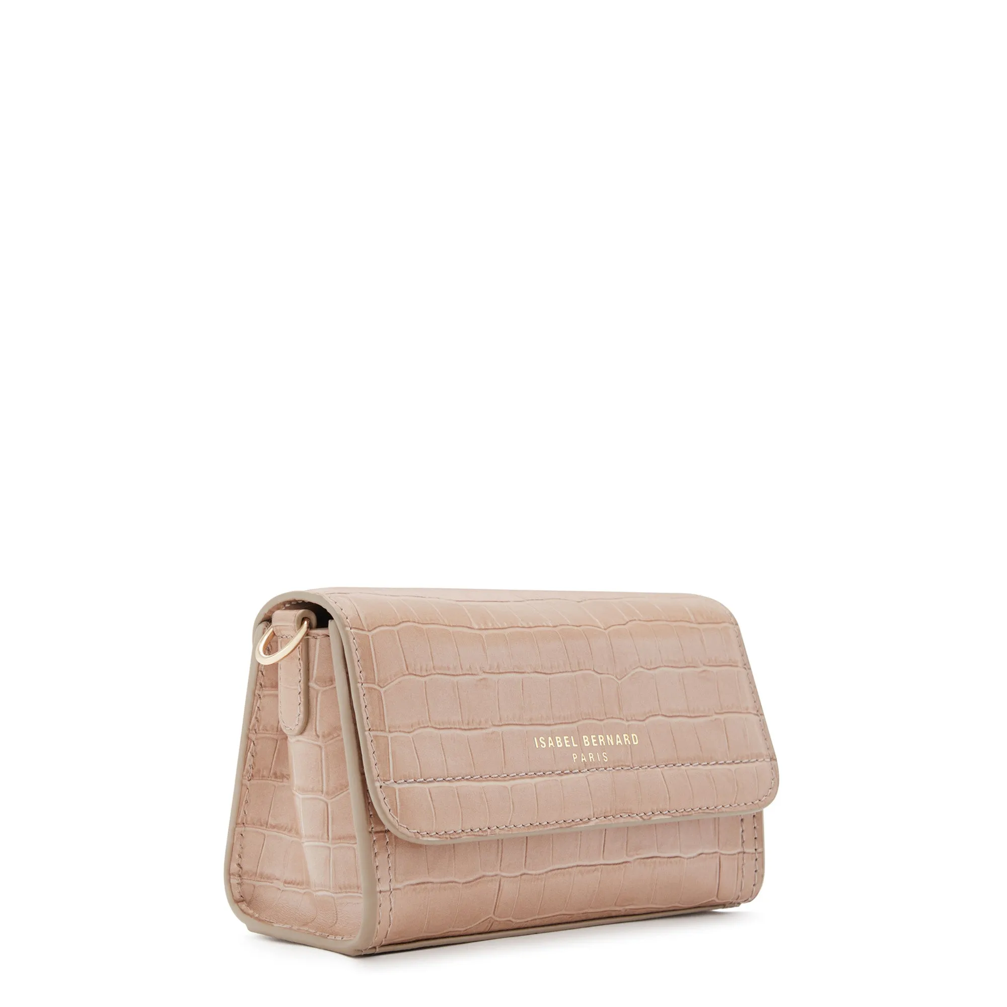 Femme Forte Kim croco beige calfskin leather crossbody bag