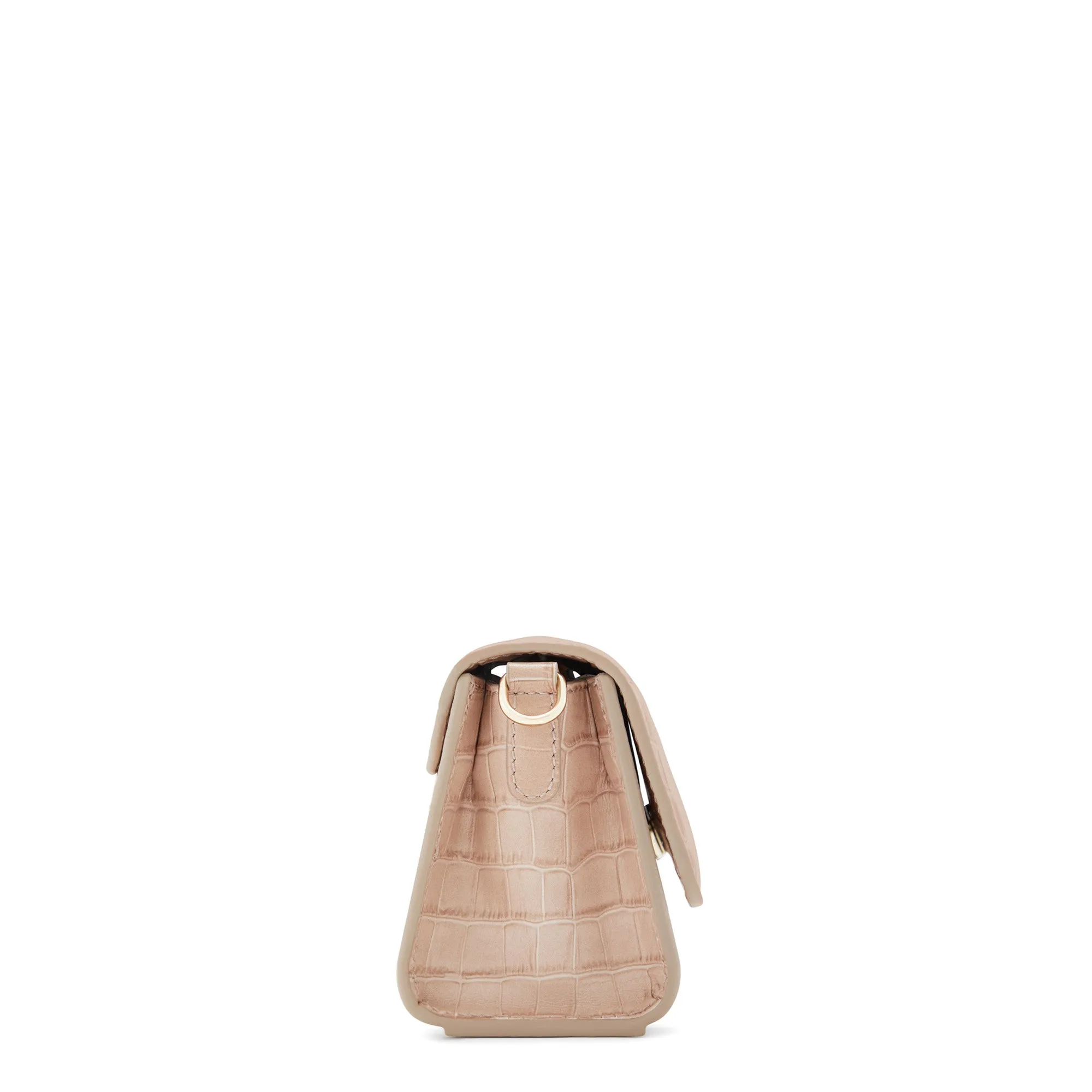 Femme Forte Kim croco beige calfskin leather crossbody bag