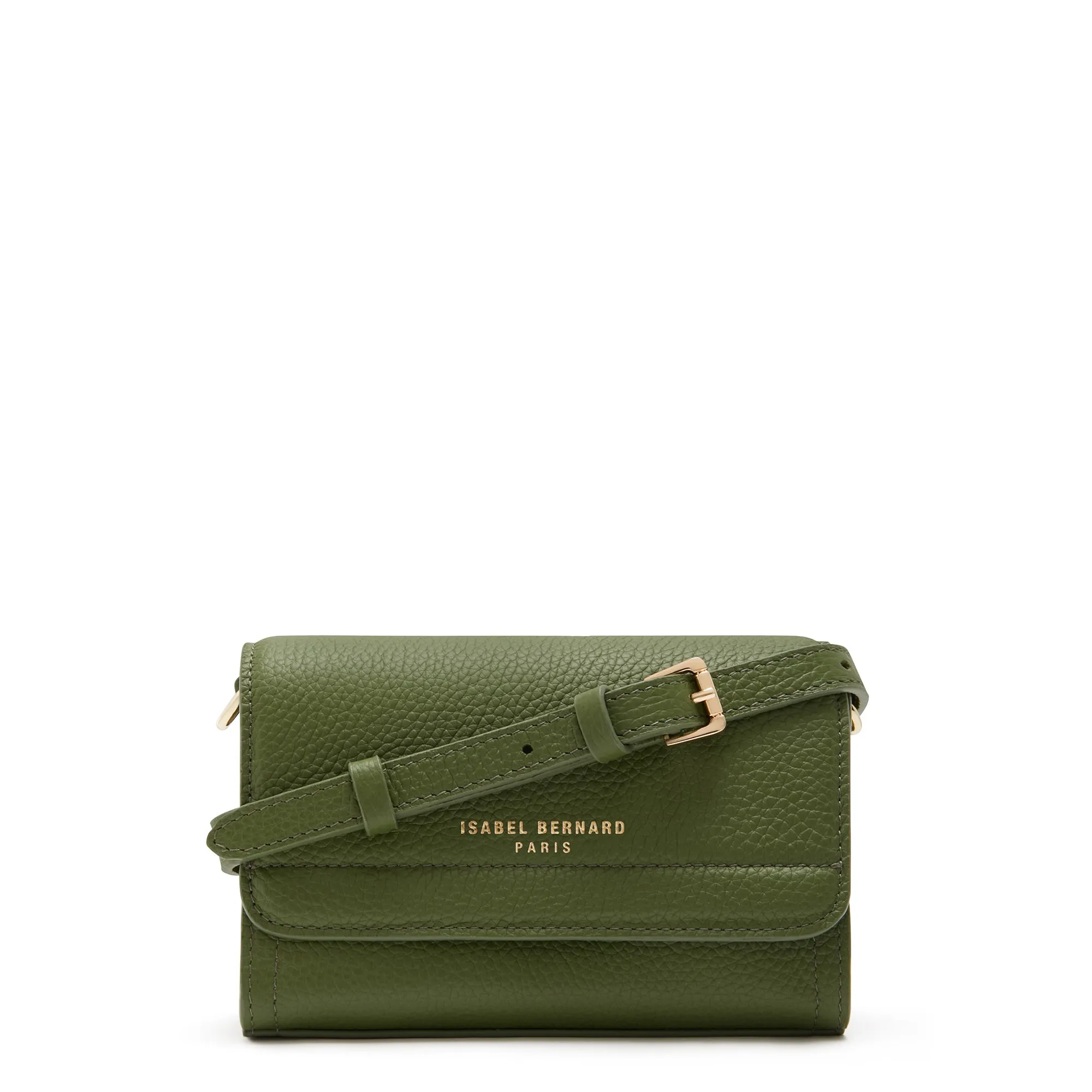 Femme Forte Kim green calfskin leather crossbody bag