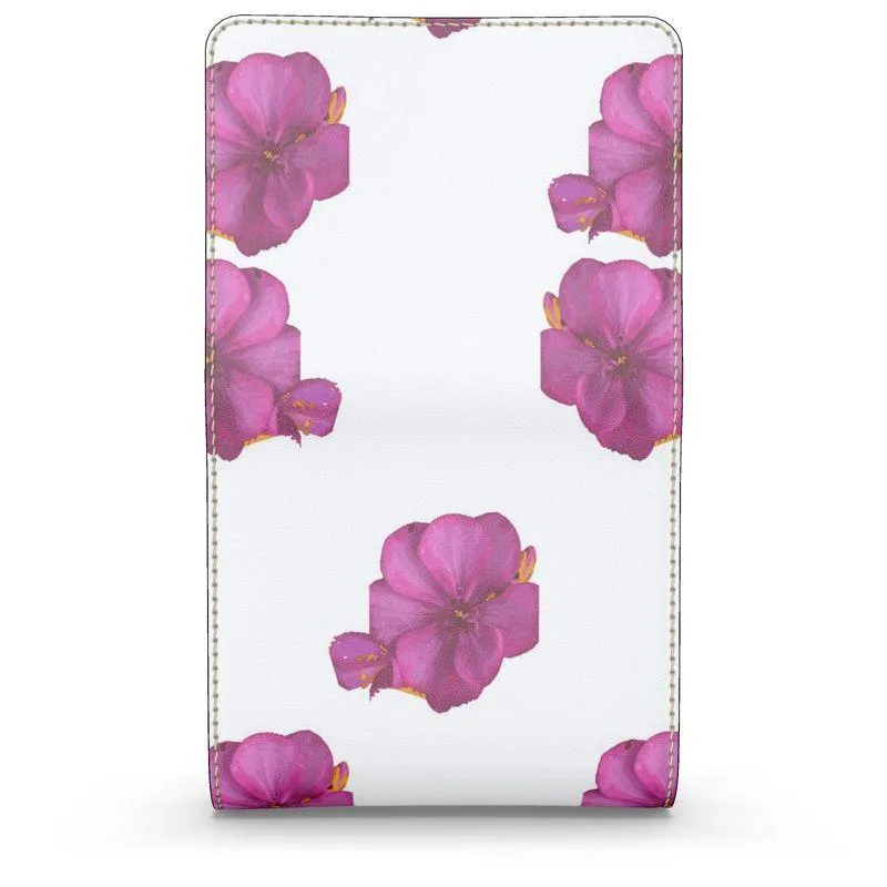 Floral Abstraction Harmony Collection Small Leather Foldover Purse