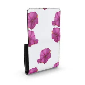 Floral Abstraction Harmony Collection Small Leather Foldover Purse