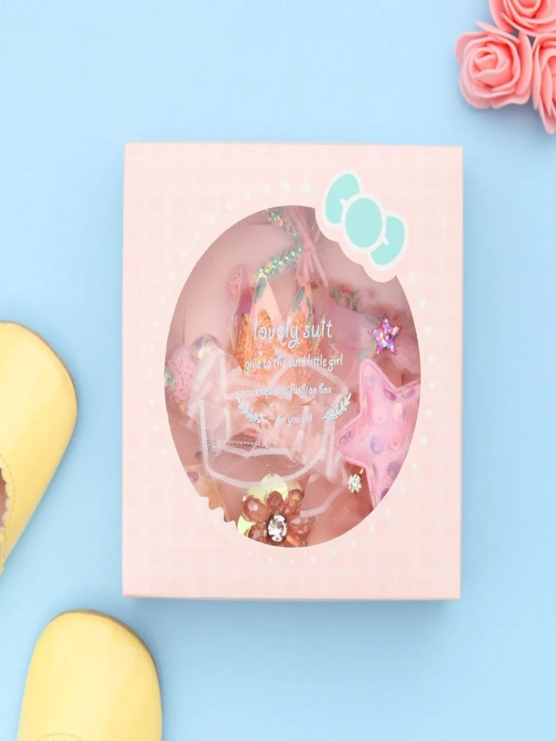 Girls' Enchanting Pink Hair Clips Set