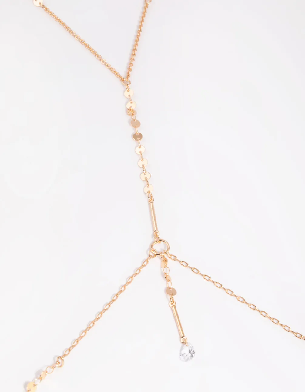 Gold Cubic Zirconia Body Chain
