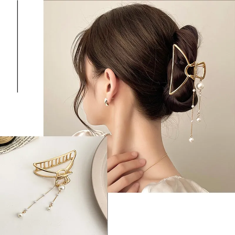 Golden Butterfly Claw- Vintage Hairpin