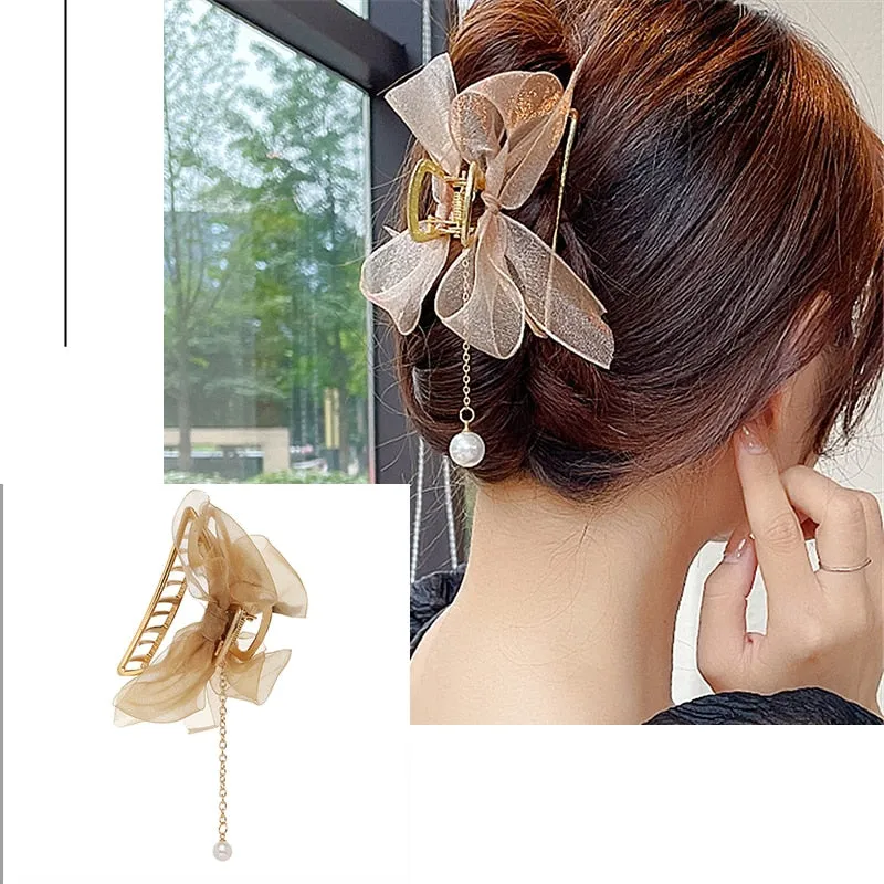 Golden Butterfly Claw- Vintage Hairpin